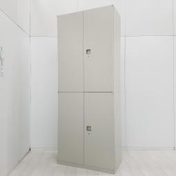 【圧倒的保管量！　コレ1台でオフィス書類をスッキリ整理！　高品質で安心のスチールキャビネット！】■オカムラ(okamura)製　レクトライン(Rectline)シリーズ　上下両開き書庫セット　H2300㎜　■シリンダー錠　■グレー　【弊社使用欄：A01079938 / A01079940】【KN】
