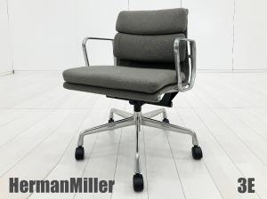 3E)HermanMiller/ハーマンミラー イームズ ソフトパッドチェア グレー ファブリック
