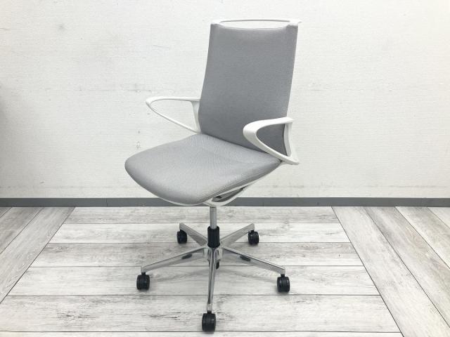 【中古】モード CA25BW　FWNM3 オカムラ（okamura） 肘付ミドルバックチェア