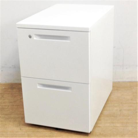 【7月22日入荷予定】コクヨ iSシリーズ 2段ワゴン 清潔感のあるホワイト 鍵付き シリンダー錠 ※天板プラスチックタイプです 【愛知・名古屋・豊田・静岡・浜松】