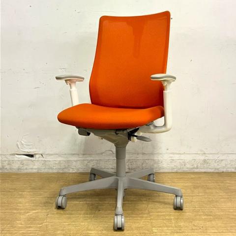 【中古】フルーエントチェア CB86WR FKA8 オカムラ（okamura） 肘付ハイバックチェア