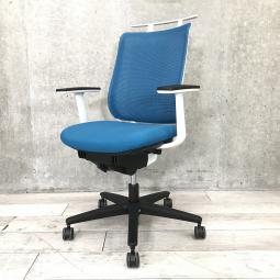 【8月末から入荷予定！先行予約品】【関東大量入荷予定】【約200脚入荷予定】テレワークオススメ！ミトラ（Mitra）チェアターコイズブルー＆ホワイトフレーム仕様※ハンガー付き◆コクヨ製【弊社使用欄：8月下旬】【SYS】