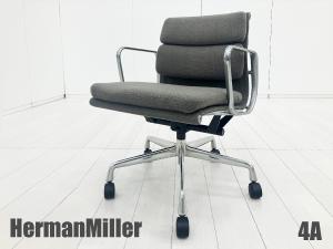 4A)HermanMiller/ハーマンミラー　イームズ ソフトパッドチェア　グレー　ファブリック