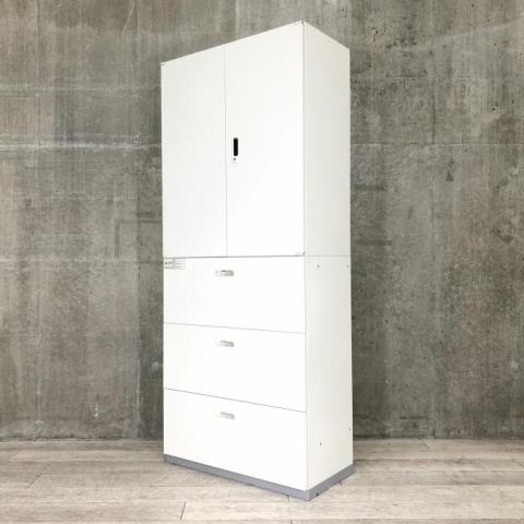 【中古】LINX LX-5  プラス（PLUS） ハイキャビネット／両開き＋3段ラテラル