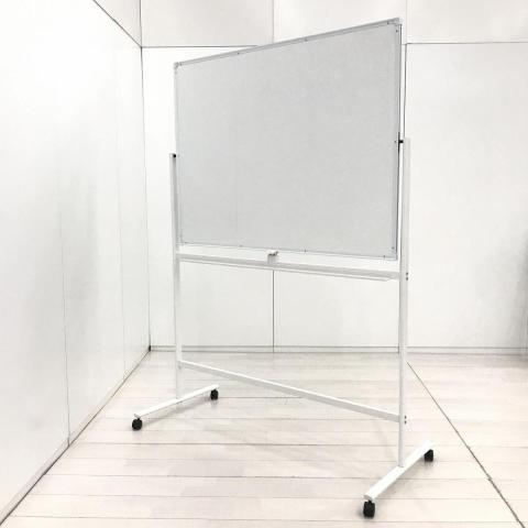 【キャスター付きで移動らくらく! 自立式両面ホワイトボード!】■プラス(PLUS)■キャスター付ホワイトボード 自立式 ■両面タイプ ■W1200㎜ ■ホワイト
