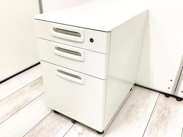 【中古】LA RY-046SC-3　WH プラス（PLUS） ワゴン3段