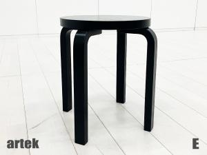 E)artek/アルテック　スツール60　アルヴァ・アールト　北欧　フィンランド　ブラックラッカー