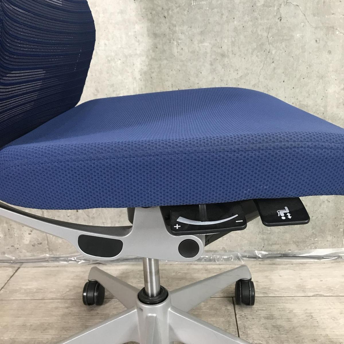 okamura オカムラ、センターピース/ 東京23区全域送料無料 中古】コーラルチェア CQ32GS FSH3 オカムラ/okamura 肘無ミドルバック