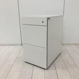 【フリーアドレスデスクのお供に！デザイン性の高いスタイリッシュな3段ワゴン！】■イトーキ(ITOKI)製　インステート(INSTATE)シリーズ　３段ワゴン　フリアド用　H680mm　■シリンダー錠　■ホワイト【T7】