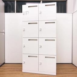 【8月末から入荷予定！先行予約品】【関東大量入荷予定】【約50台入荷予定】■オカムラ製/レクトライン/8人用メールロッカー/ダイヤル錠/ホワイト　 ■高品質で安心のスチールロッカー【弊社使用欄：8月下旬】