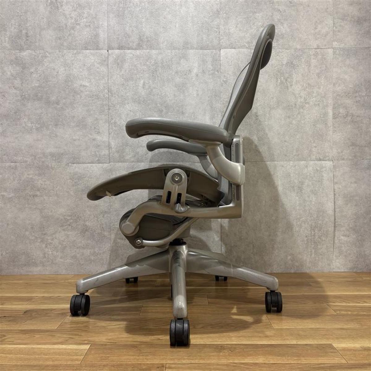 AERON - AERON アーロン カジュアルジャケット F ベージュx茶xグレー(チェック) 【古着】【中古】 中古】アーロンチェア Herman Miller/ハーマンミラー 肘付ハイバック
