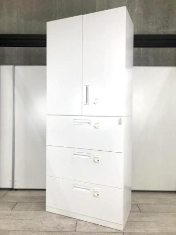 【中古】エディア BWUH-SUD59SAWNN / BWU-LR3AD59SAWN3 コクヨ（KOKUYO） ハイキャビネット／両開き＋3段ラテラル