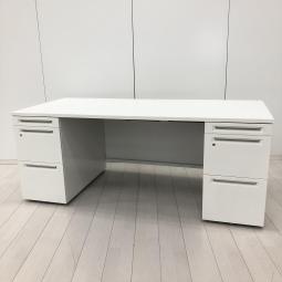 【在庫入替セール品！（本在庫限定価格）】【収納力と使いやすさを兼ね備えた人気の両袖デスク！】■オカムラ（okamura）製　アドバンス（ ADVANCE）シリーズ　両袖机　W1800×D800×H720mm　■ネオホワイト【弊社使用欄：A01063285】【HU】