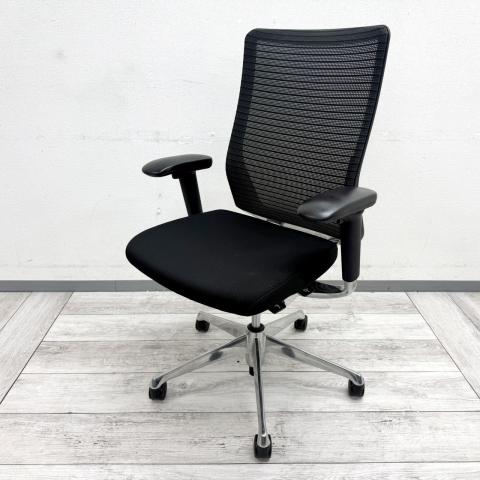 【中古】コーラルチェア CQ85BR　FSH1 オカムラ（okamura） 肘付ハイバックチェア