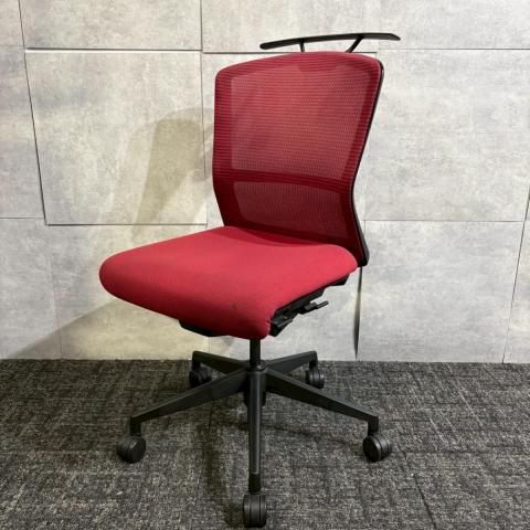 【中古】エルフィ ELA2-00B ウチダ（UCHIDA) 肘無ミドルバックチェア