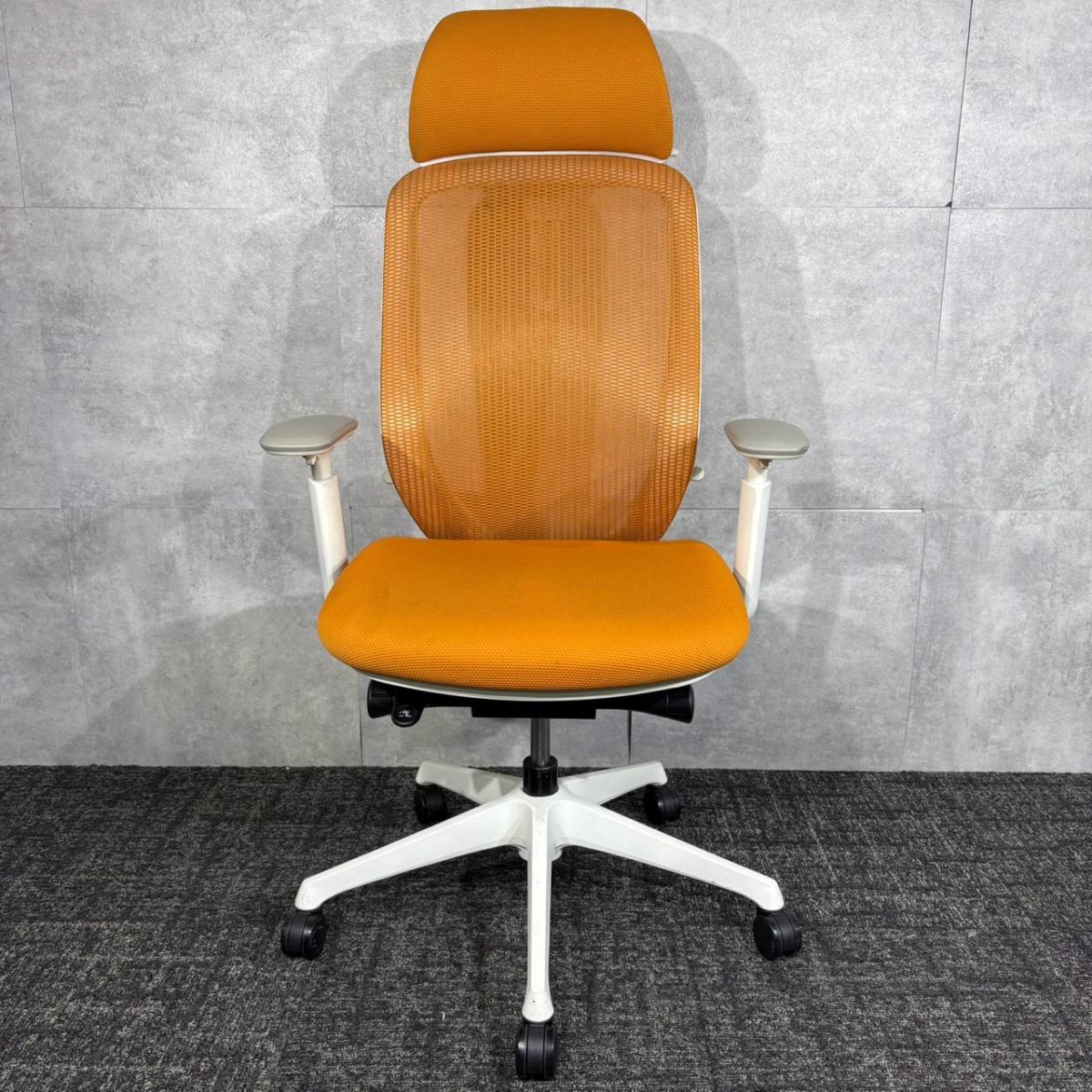 中古】シルフィー C685XW FMR8 オカムラ/okamura 肘付ハイバックチェア