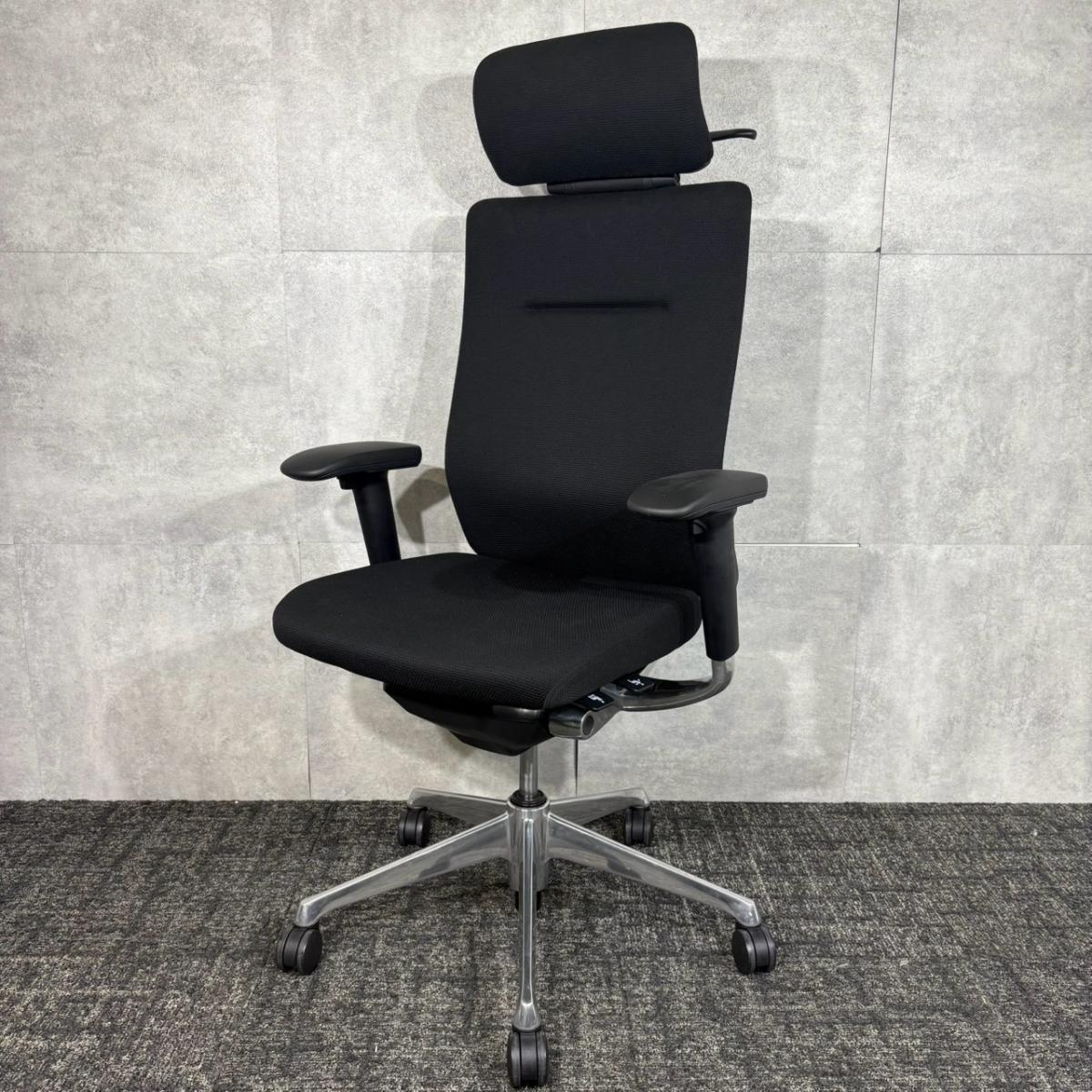 中古】コーラルチェア CQ37BR FSF1 オカムラ/okamura 肘付ハイバック