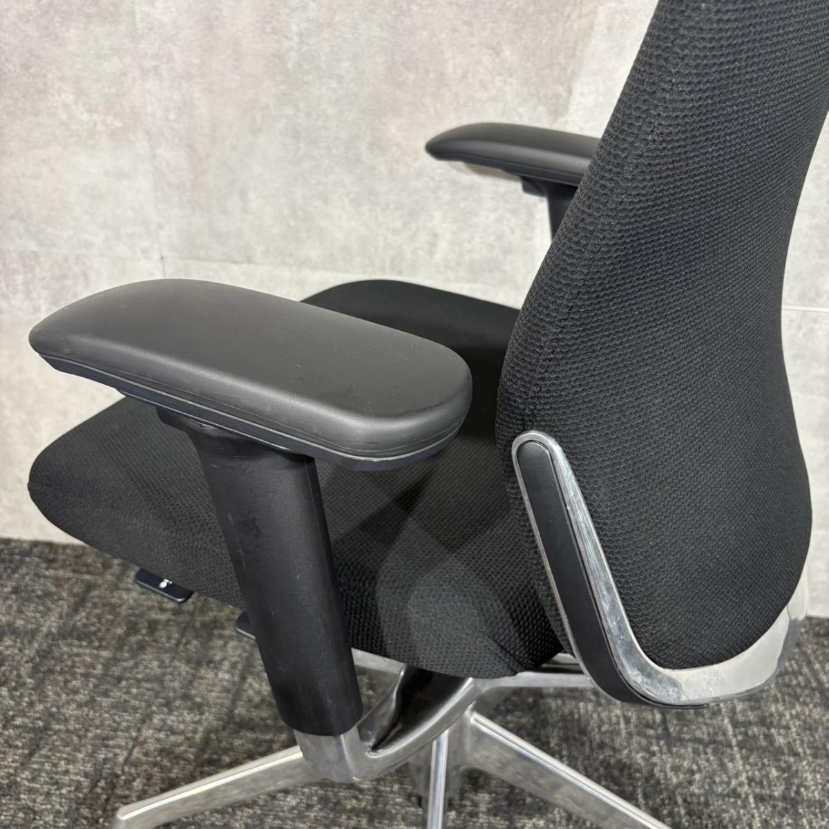 中古】コーラルチェア CQ37BR FSF1 オカムラ/okamura 肘付ハイバック