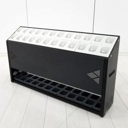 【オフィス・商業施設・病院など、様々な場所で活躍します！】■傘立て　24本収納（2列×12マス）　■CONDOR　アンブラーオクトシリーズ　アンブレラスタンド　上部ライトグレー