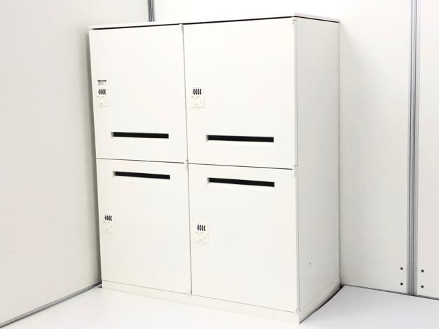 【中古】レクトラインロッカー  オカムラ（okamura） 4人用パーソナルロッカー