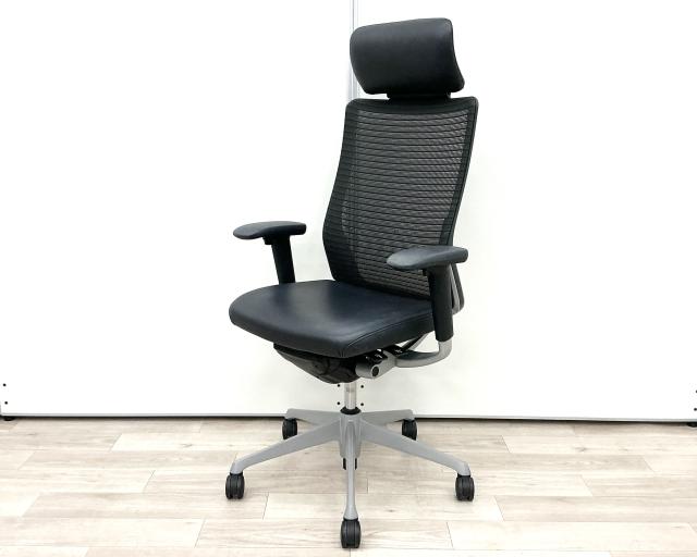 【中古】コーラルチェア CQ8ABS FSV1 オカムラ（okamura） 肘付ハイバックチェア