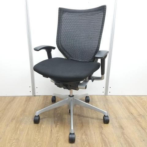 【中古】バロンチェア  オカムラ（okamura） 肘付ローバックチェア