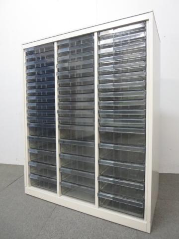 【中古】レクトライン 4B03AC-ZA75 オカムラ（okamura） ローキャビネット／クリスタルトレー