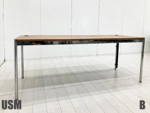 B）USM Haller / USM ハラー　ハラーテーブル W2000　ウォルナット　ワーキングテーブル
