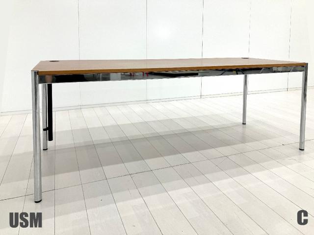 【中古】USMハラーテーブル  USMハラー ミーティングテーブル（会議机）