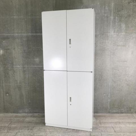 大容量/人気/オススメ イトーキ(ITOKI) シンライン(THIN LINE) 上下両開き書庫セット ハイキャビネット ■ホワイト ■シリンダー錠