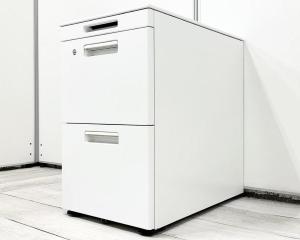 【ファイル書類や文房具類の整理もラクラク！】■コクヨ製　ジーティーシリーズ　3段ワゴン　ホワイト　H648mm【ハイワゴン】【デスクサイドキャビネット】【KOKUYO　GT】
