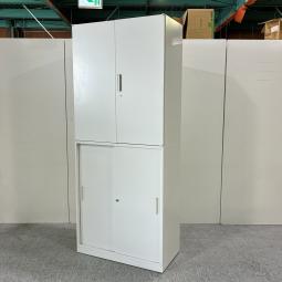 【4台限定】【中古オフィス家具】【鍵付キャビネット】【ナイキ　CWtype】【国産】【ホワイト】