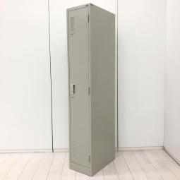 【急な増員にもお勧めの1人用ロッカー！持ち物管理の必需品！】■プラス（PLUS）製　1人用ロッカー　更衣用ロッカー　W325×D515㎜　■シリンダー錠　■グレー