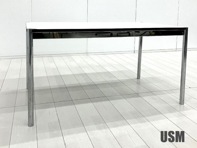 USM Haller / USMハラー　ハラーテーブル 　W1250 パールグレーラミネート　アジャスター欠損