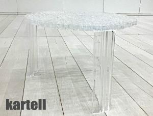 Kartell /カルテル　T-TABLEティーテーブ/ル ローテーブル　　パトリシアウルキオラ　クリスタル