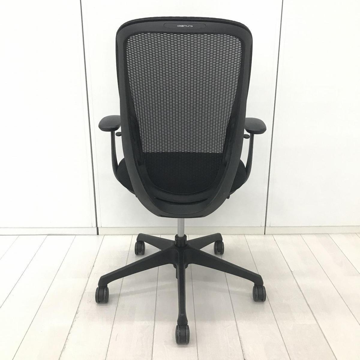 中古】シルフィーメッシュ オカムラ/okamura 肘付ハイバックチェア