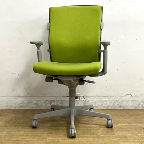 【中古】エスクード C496GR FFW6 オカムラ（okamura） 肘付ハイバックチェア