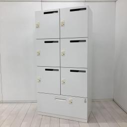 【8/4(火)入荷予定商品！】【収納力バツグンのパーソナルロッカーが入荷！フリーアドレスとセットでのご使用もオススメです！】■コクヨ（KOKUYO）製　エディア（EDIA）シリーズ　6人用パーソナルロッカー＋1段ラテラル　投函口付　H1820mm　■ダイヤル錠　■ホワイト