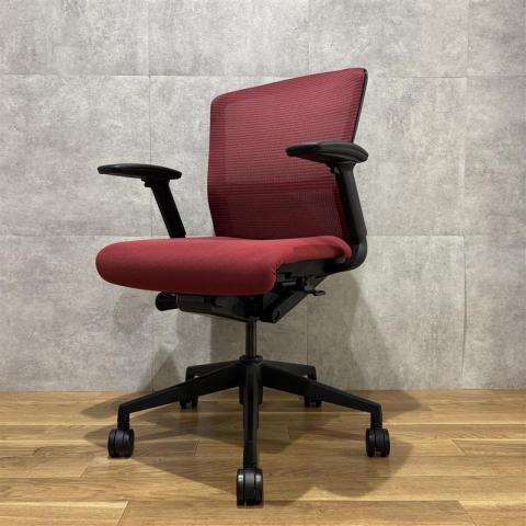 【中古】エルフィ ELA2-00B ウチダ（UCHIDA) 肘付ミドルバックチェア