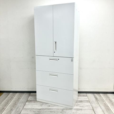 【中古】エディア  コクヨ（KOKUYO） ハイキャビネット／両開き＋3段ラテラル