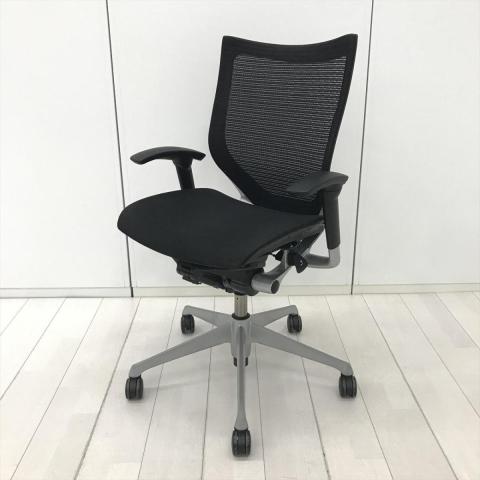 【中古】バロンメッシュチェア CP83CR FDH1 オカムラ（okamura） 肘付ローバックチェア
