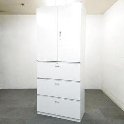 【2セット入荷！】大人気ホワイトキャビネット入荷致しました！イトーキ　シンライン　ホワイト　両開き　ラテラル　書庫セット　収納　シリンダー錠　オフィスバスターズ　梅田本店