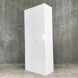【豊富な収納スペースでオフィス書類をスッキリ整理！】■オカムラ(okamura)製　レクトラインシリーズ　両開き書庫　ハイキャビネット　W900×D450×H2100mm　■シリンダー錠　■ホワイト