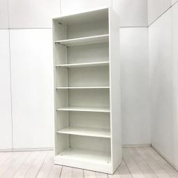 【出し入れしやすい！大容量オープンキャビネット！よく使う資料やカタログ収納にオススメ！】■オカムラ(okamura)製　レクトライン(Rectline)シリーズ　オープン書庫　ハイキャビネット　W900×D450×H2150mm　■ホワイト　【弊社使用欄：A01090221】