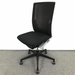 【在庫セール品：1脚限定】（T8）■イトーキ(ITOKI)製　ヴェント(Vent)チェア　肘無ハイバック　背面メッシュ　■ブラック　■ランバーサポート付【シャープかつシンプルなデザイン！　大きな背面が体にフィット！　通気性がよく長時間でも快適な高級チェア！】