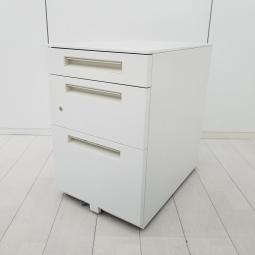【人気のホワイトカラーの入荷です！A4ファイルも沢山収納可能！】■イナバ（inaba）製　Sワゴンシリーズ　H605ｍｍ　■シリンダー錠　■ホワイト