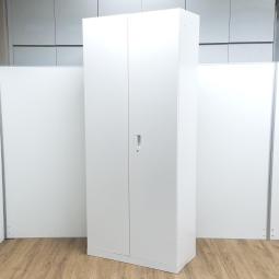 (8)【商品入替のため、残り3台限り】イトーキ製　エス(eS)キャビネット　ホワイト　W900xD450xH2140サイズ　シリンダー　扉が大きく開いて出し入れしやすい！　豊富な収納スペースでオフィス書類をスッキリ整理！　ハイキャビネット　両開き書庫！！