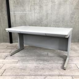 【ゆとりのあるワークスペースで作業効率アップ！スタンダードなデザインで使いやすい！】■ウチダ(UCHIDA)製　フィードエヌ(FEED-N)シリーズ　平机　引出付き　W1400㎜　■ライトグレー