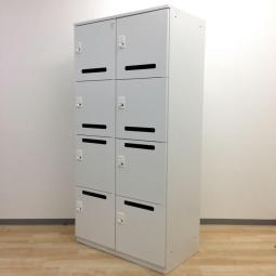 【関西倉庫に大量入荷！】大量ロット入荷！イトーキの8人用パーソナルロッカー入荷！■キーレスな便利なダイヤル錠■投函口有り■ダイヤル検索キー（非常解除キー）は別売り　中古　フリーアドレス　ホワイト※D515【今ならロットでそろいます！】