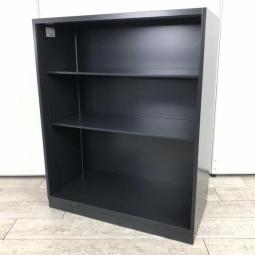 【見える化にフォーカスしたオープン書庫！スタイリッシュなブラックカラー！】■コクヨ(KOKUYO)製　エディア(EDIA)シリーズ　オープン書庫　ローキャビネット　H1110㎜　■色：ブラック(T8)